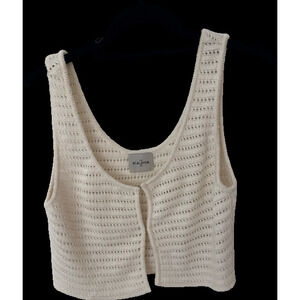 Le Kasha Crochet knit tank top